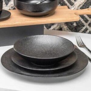 Location Assiette Noire Terra 21cm
