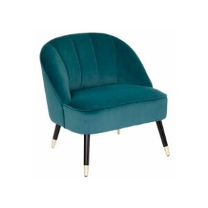 Location Fauteuil Velours Bleu Canard