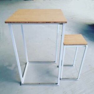 Location Mange Debout Kubo Blanc / Bois