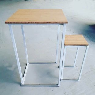 Location Mange Debout Kubo Blanc / Bois