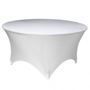 Location Nappe Ronde Lycra Blanche 150 cm