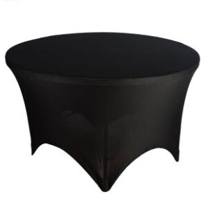 Location Nappe Ronde Lycra Noire 150 cm