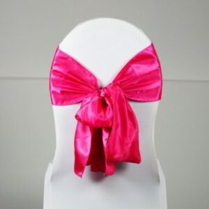 Location Noeud Chaise Satin Fushia