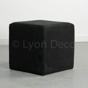 Location Pouf velours noir