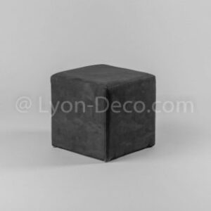 Location Pouf Velours Noir
