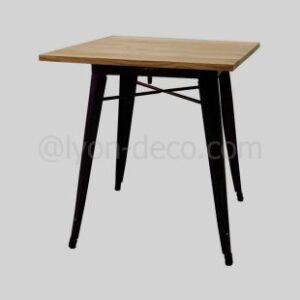 Location Table Lix Noire plateau Bois 70 cm