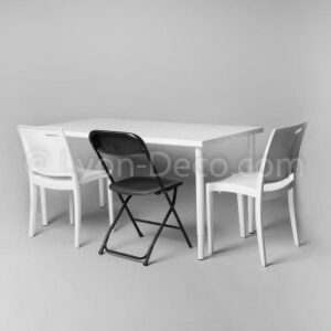 Location Table Rectangulaire Blanche 125 x 75 cm